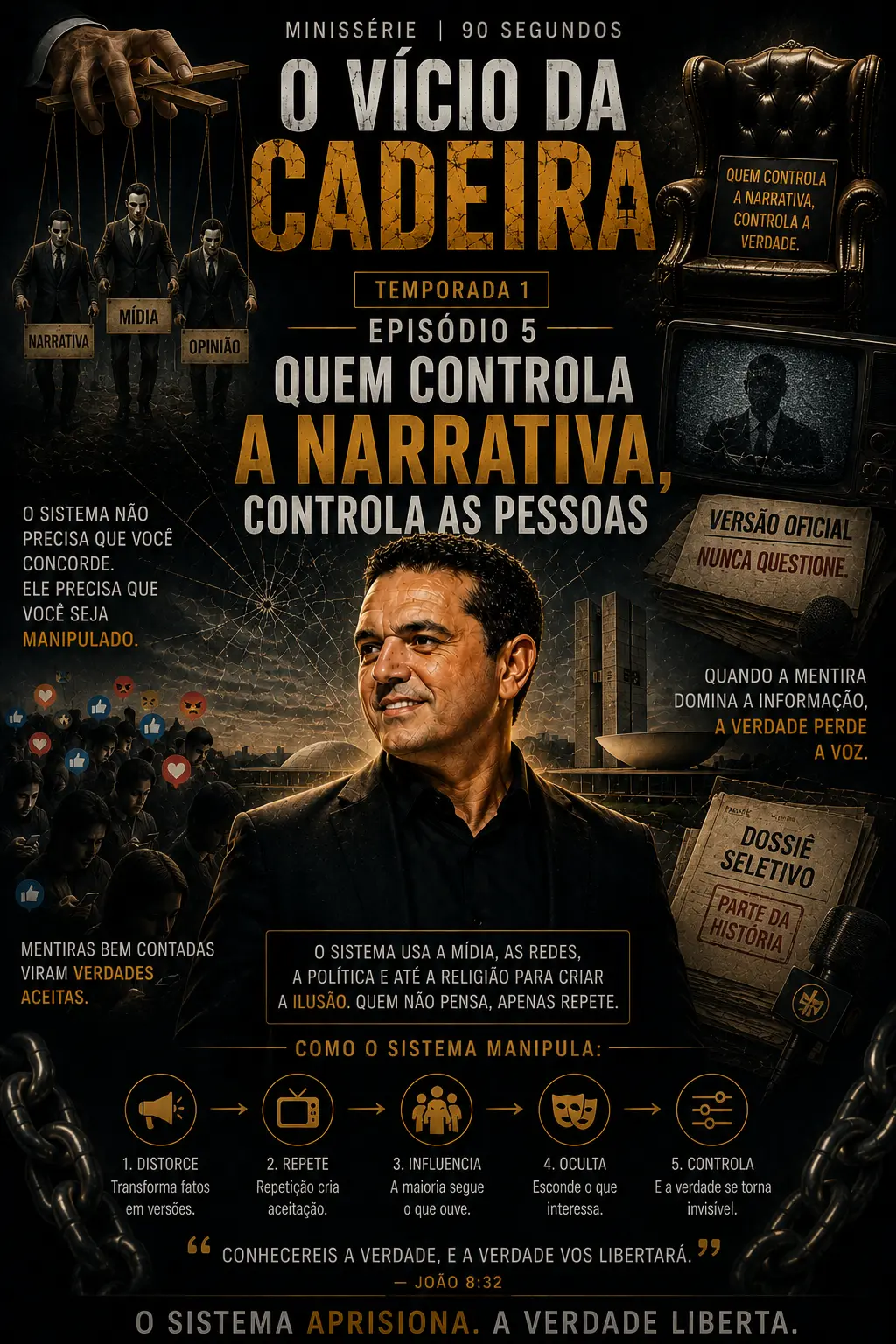 Capa do Capítulo 5: Quem controla a narrativa, controla as pessoas
